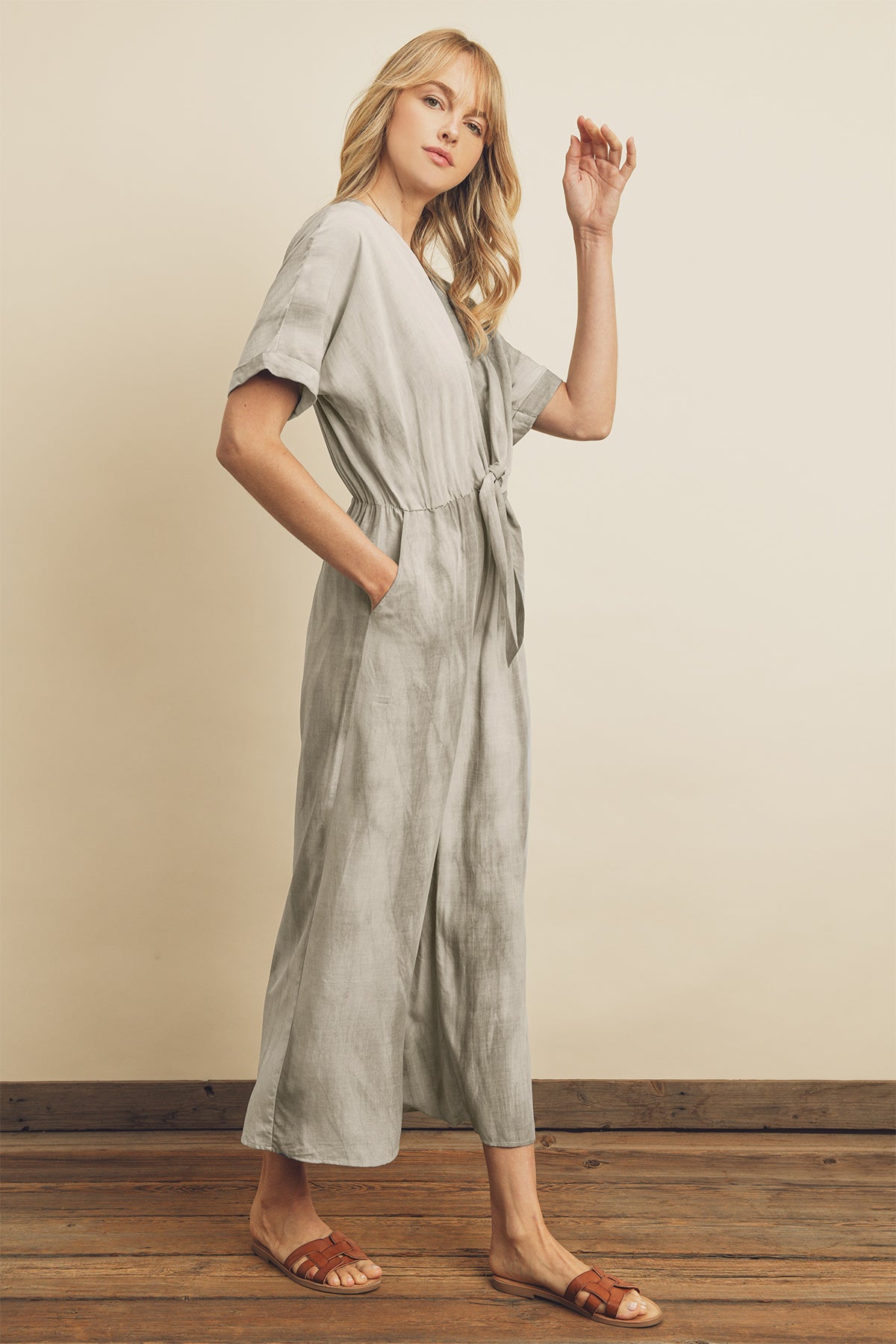 Washed Knot Accent Jumpsuit
