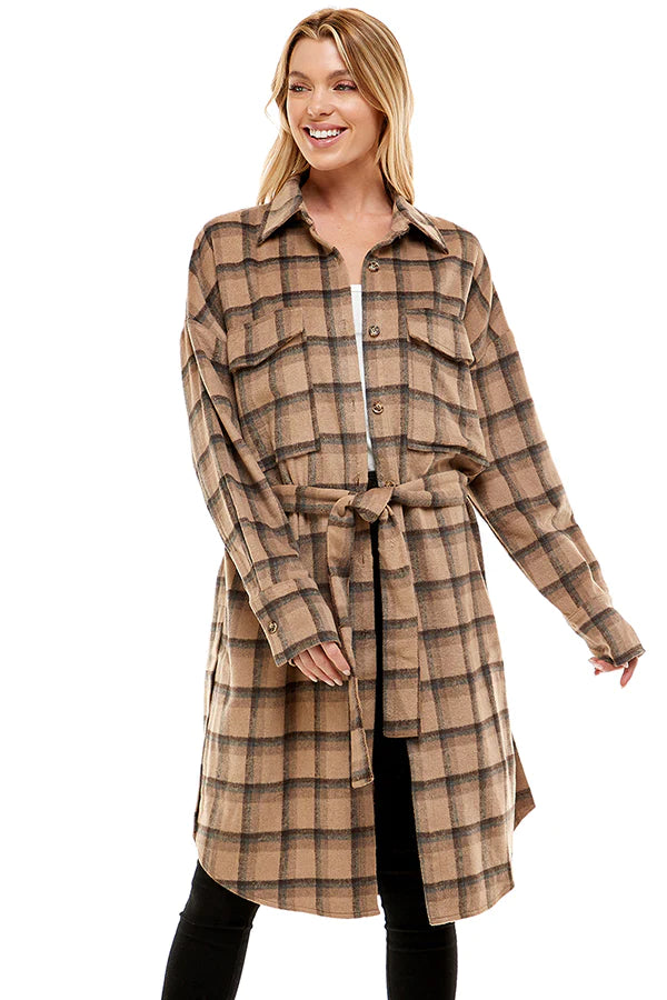 Blushed Plaid Coat