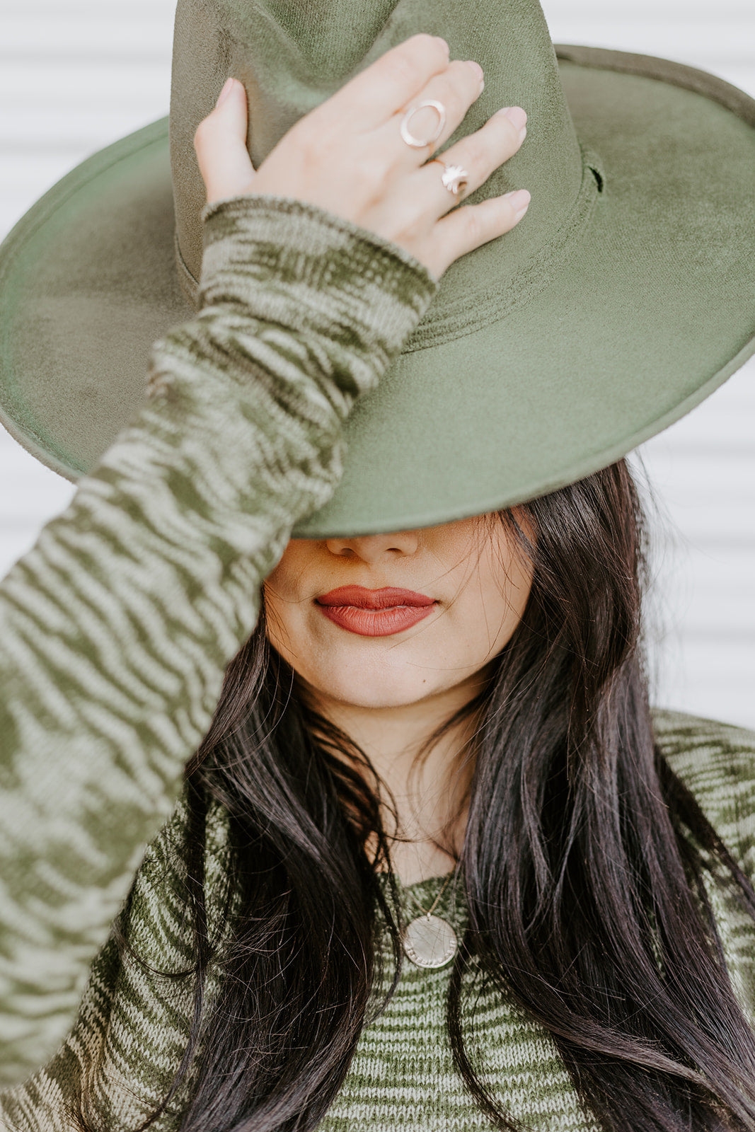 Doblè Curled Pencil Brim - Medium Sage