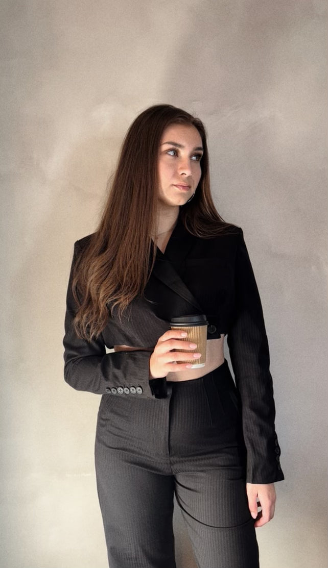 The HB Cropped Blazer and Trouser Set