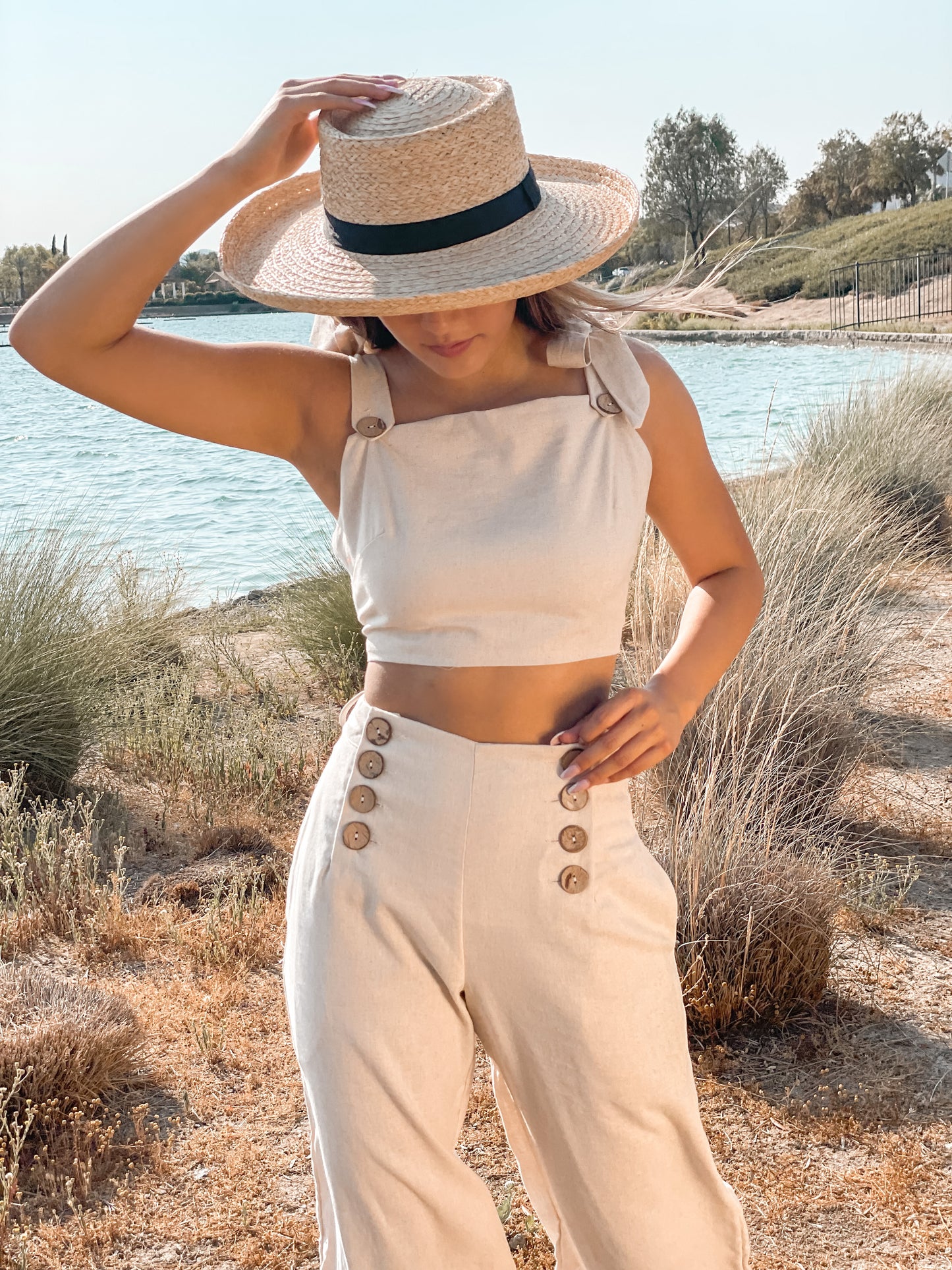 KHAKI 2-PIECE JUMPSUIT