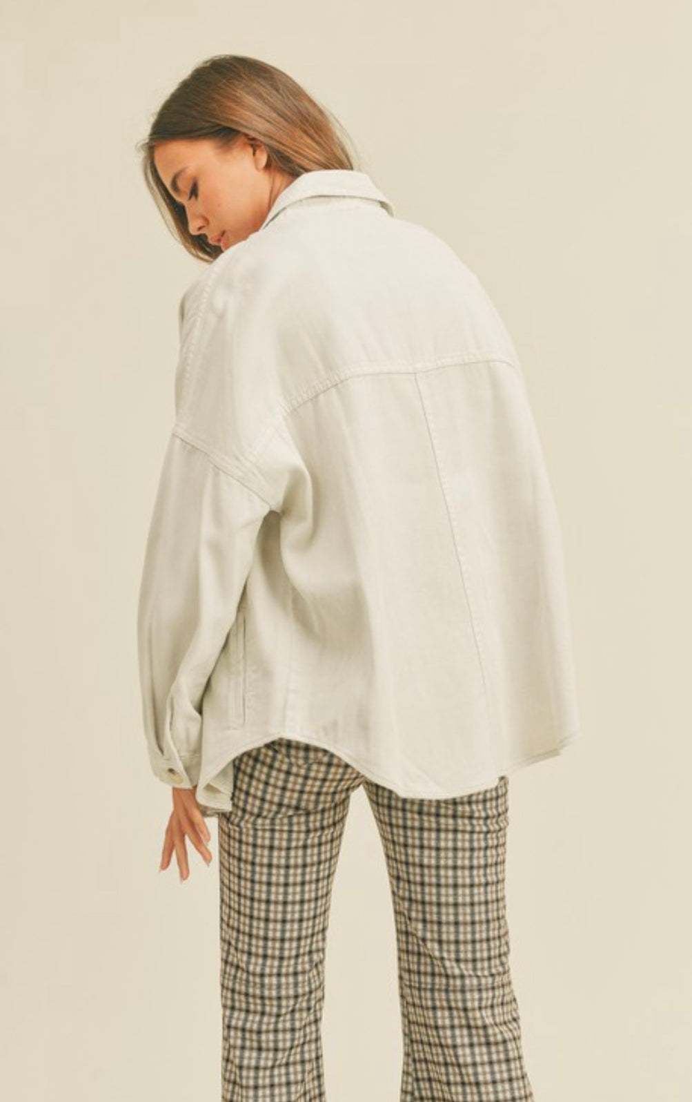 Washed Cotton Casual Shacket