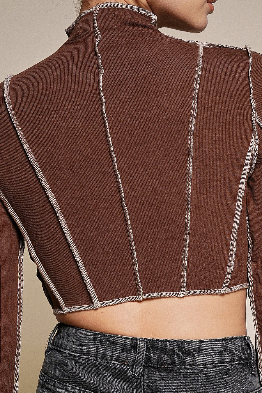 MOSCATO BIANCO LADIES KNIT CONTRAST TOP