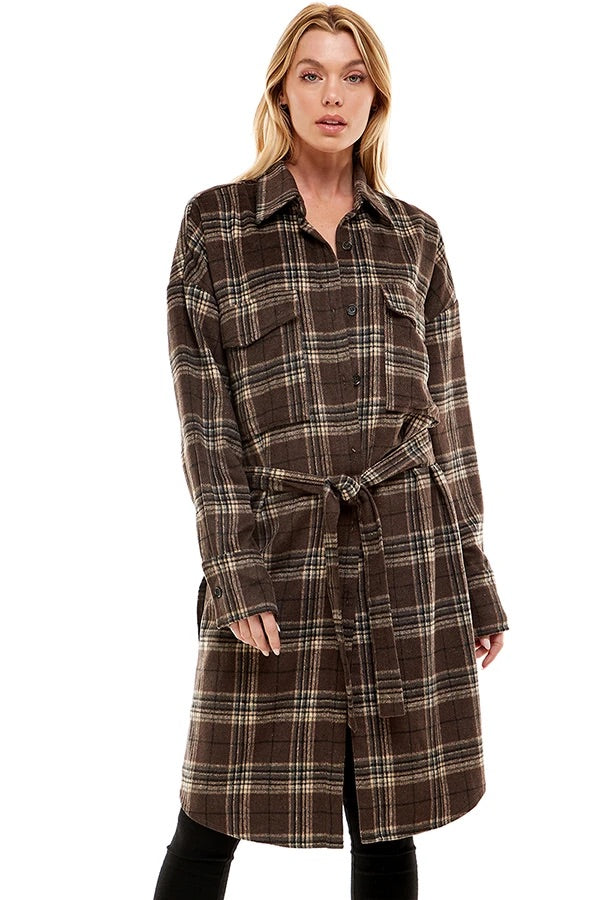 CITY BOUND PLAID COAT