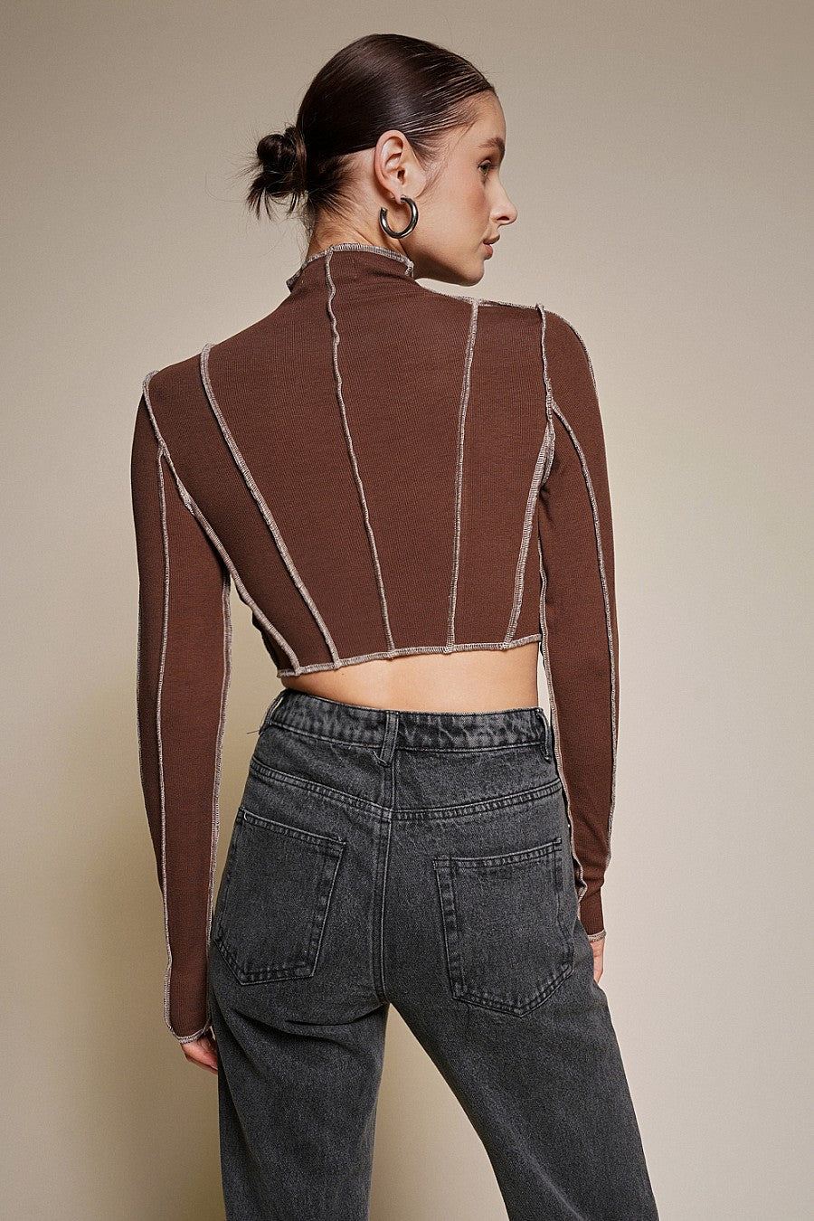 MOSCATO BIANCO LADIES KNIT CONTRAST TOP