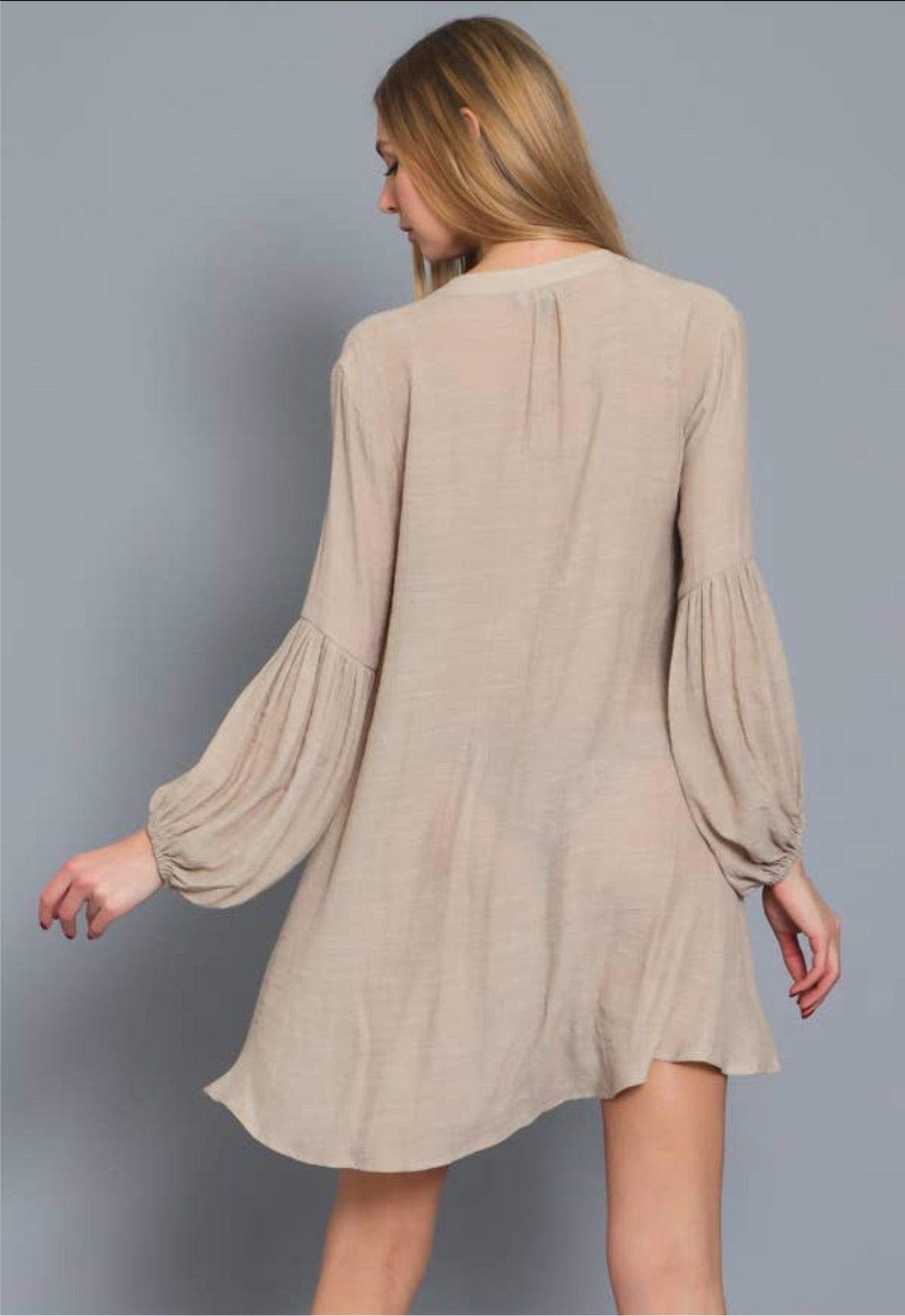 Luscious Sand Shirt Dress