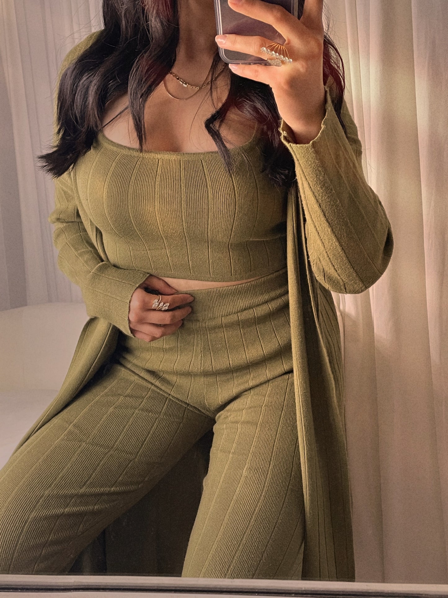 MOSSY KNIT 3-PIECE SET