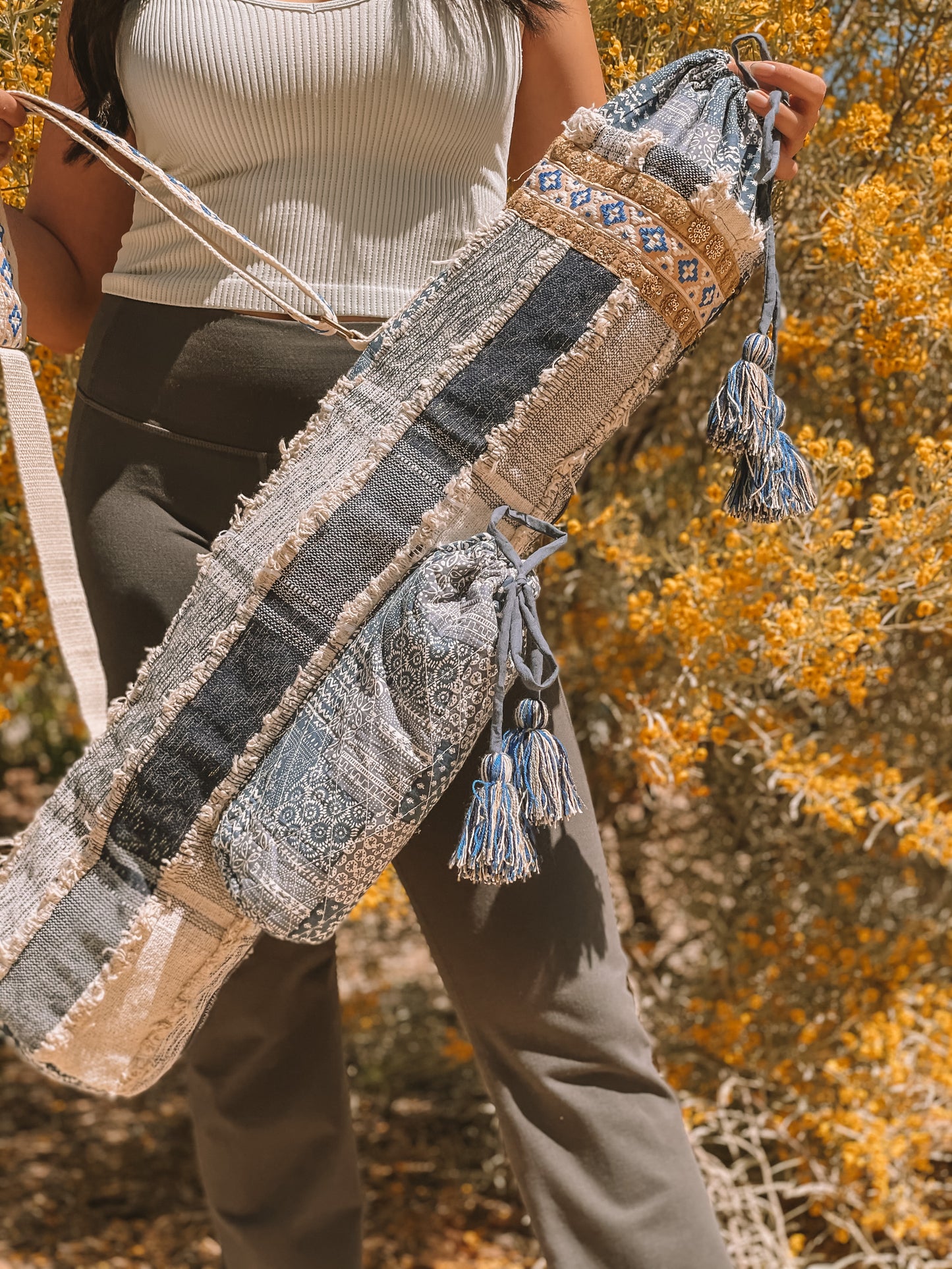 DENIM BLUES YOGA MAT BAG