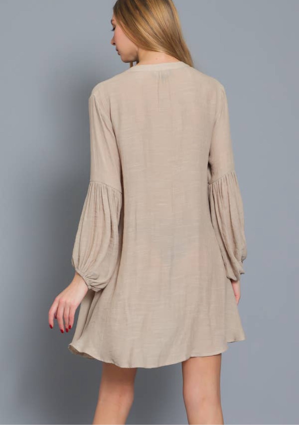 Luscious Sand Shirt Dress