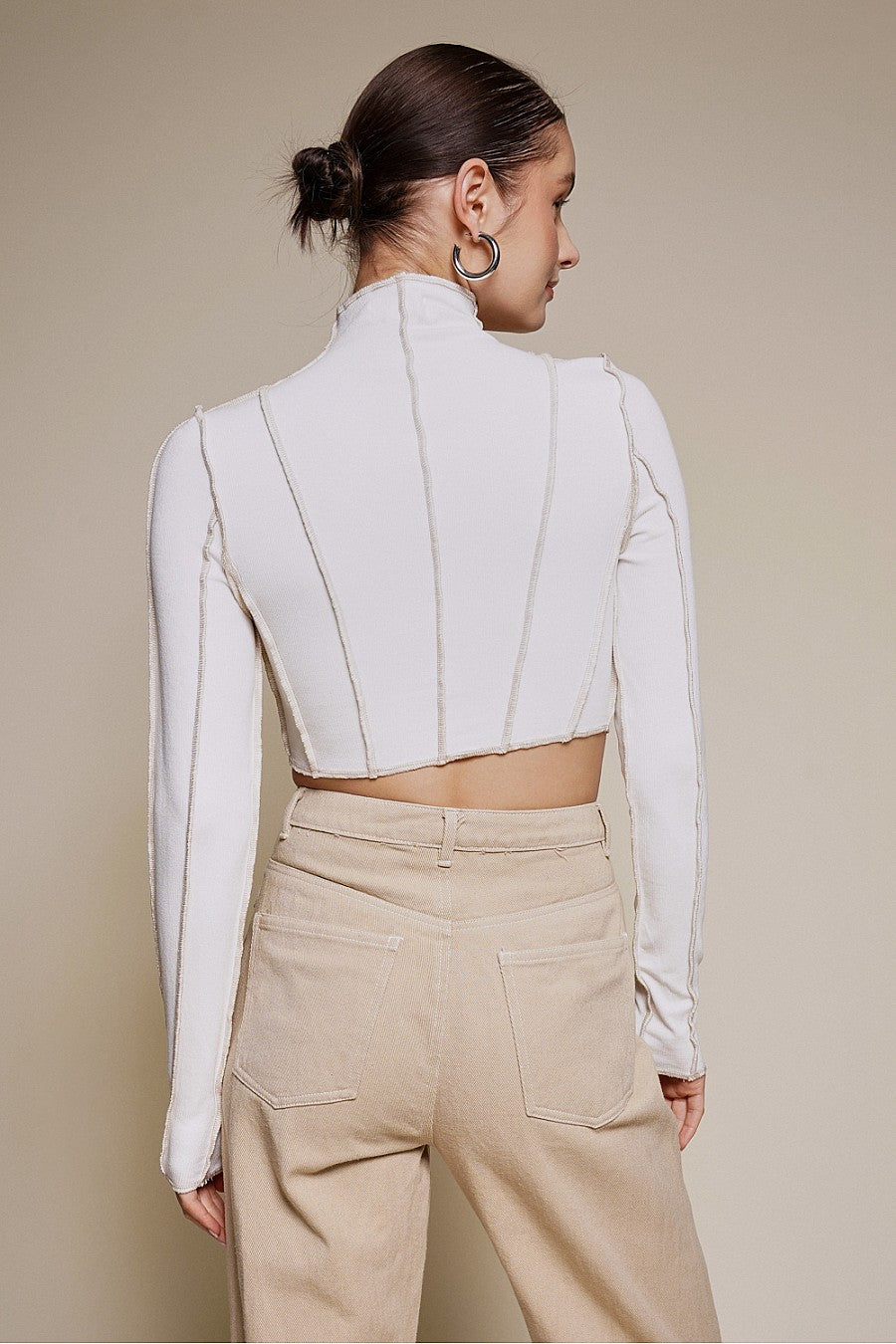 MOSCATO BIANCO LADIES KNIT CONTRAST TOP