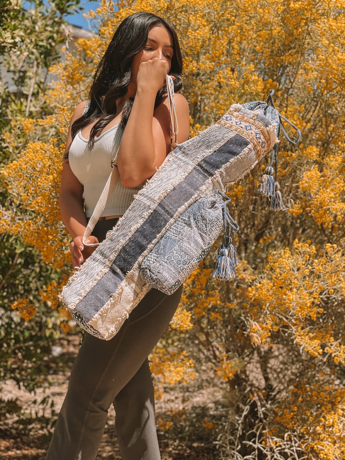 DENIM BLUES YOGA MAT BAG