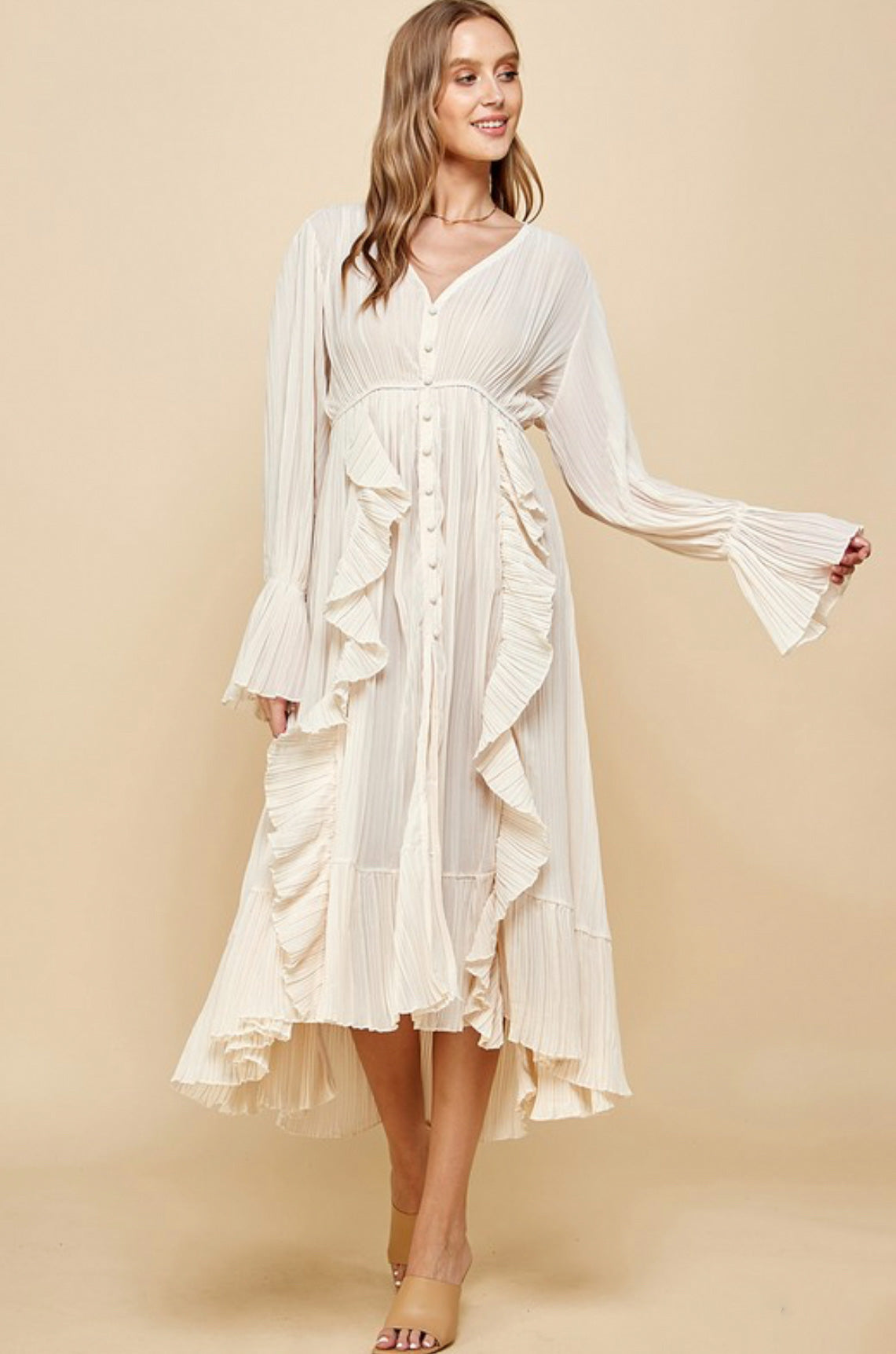 Estefania Ruffled Chiffon Dress