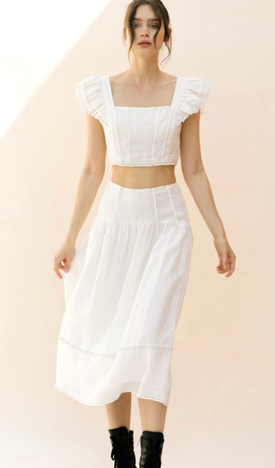 Walk the Line 2-Piece Skirt Set