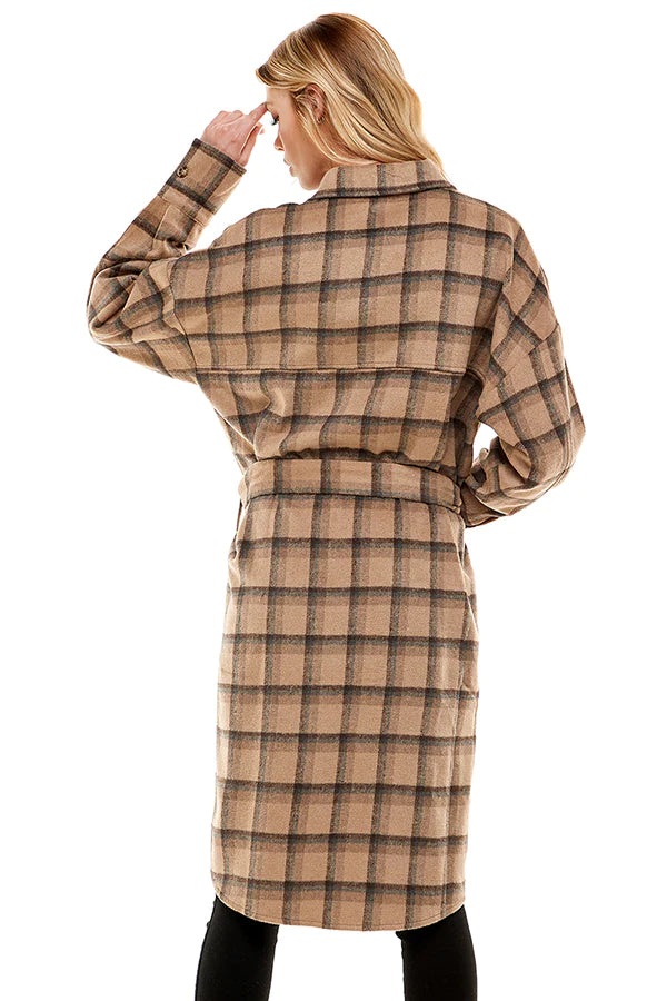 Blushed Plaid Coat