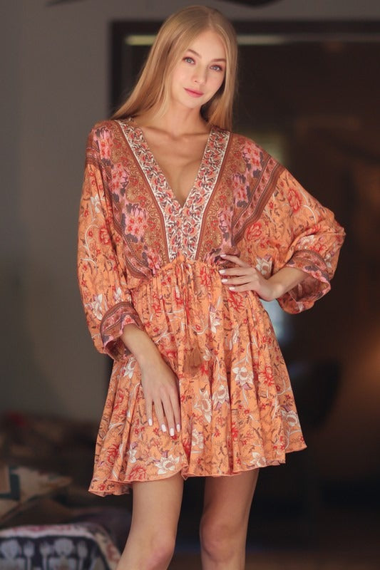 Otoño Dolman Sleeve Dress