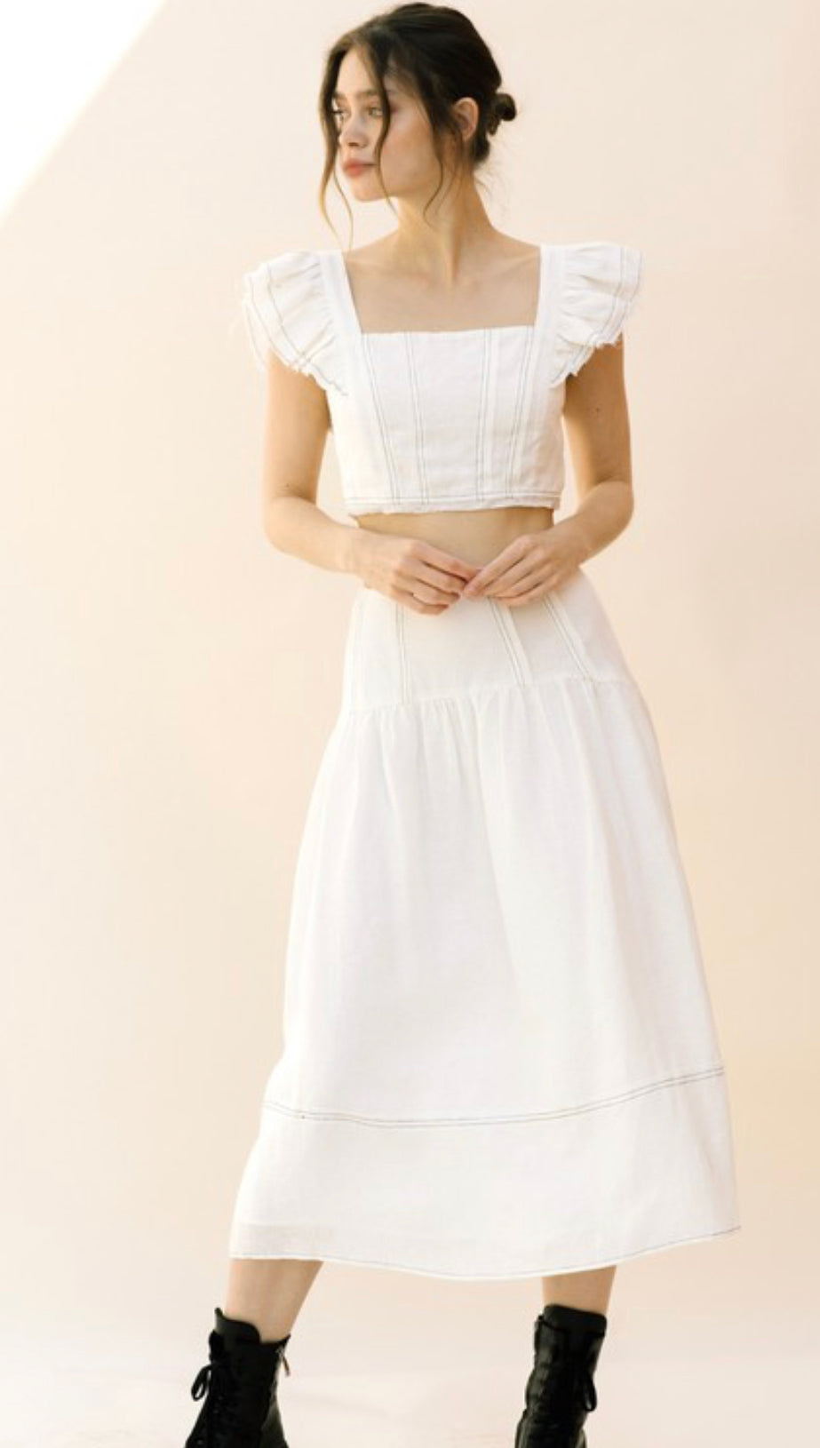 Walk the Line 2-Piece Skirt Set