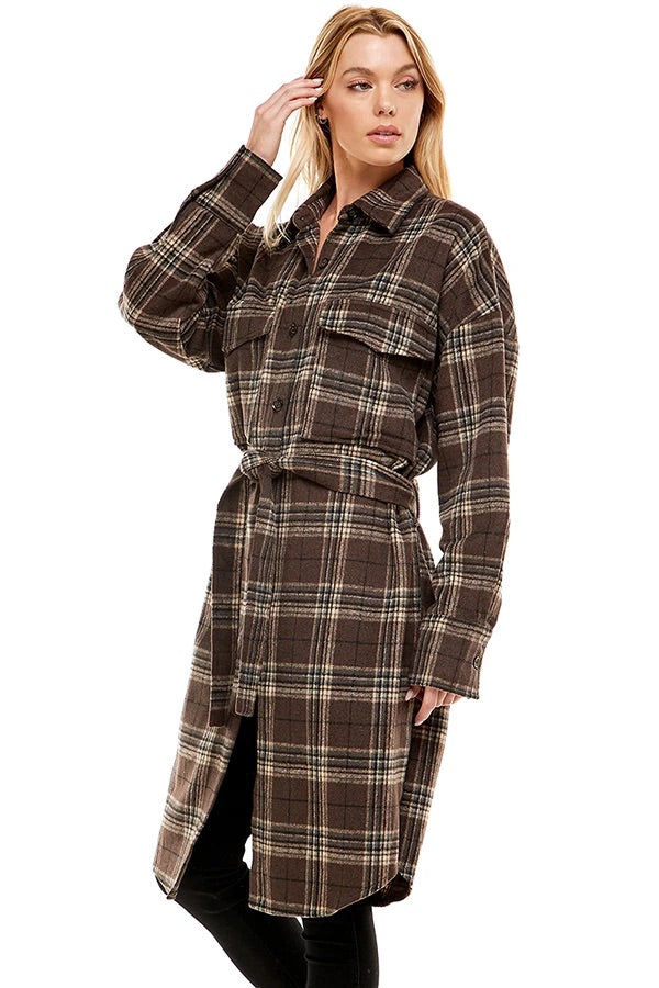 CITY BOUND PLAID COAT