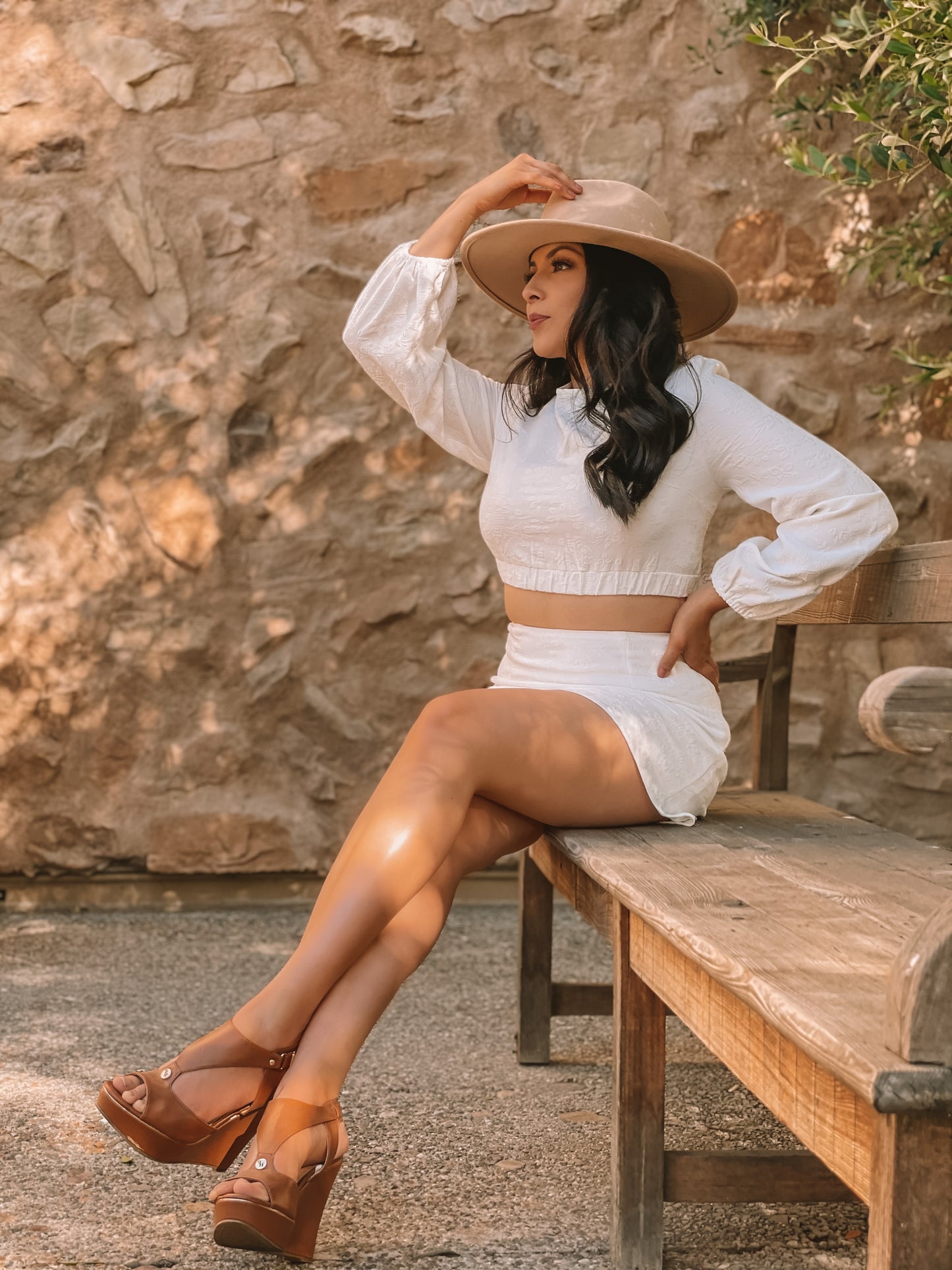 ISABELLA OPEN BACK CROP TOP & SKIRT SET