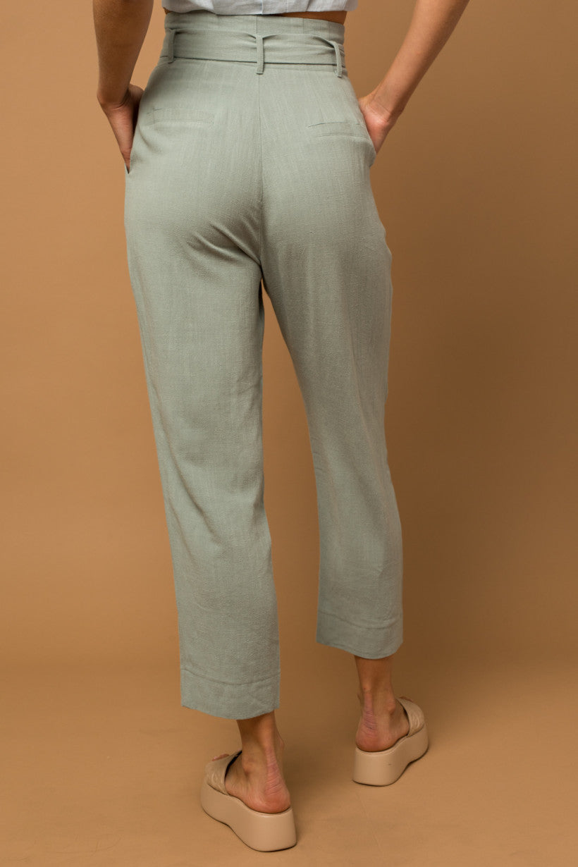 Smart like Sage Linen Pants