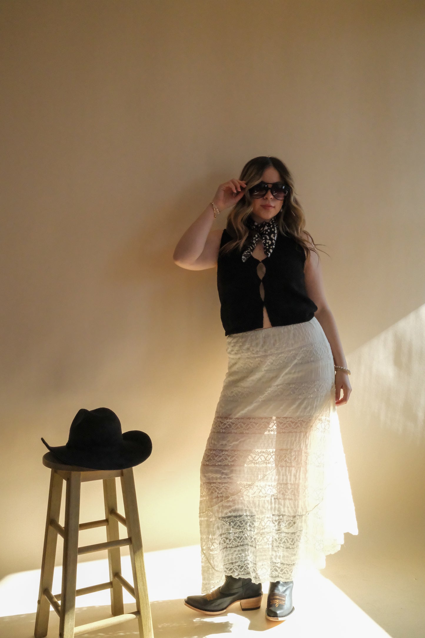 Lacey Bloom Knitted Skirt