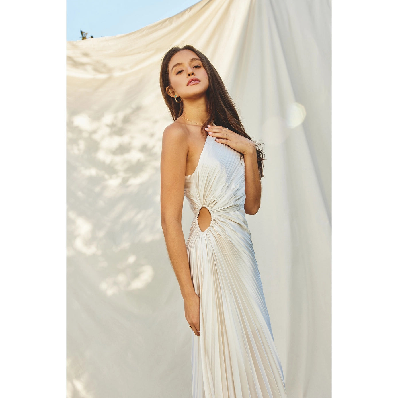 Pearl Pleated Dress