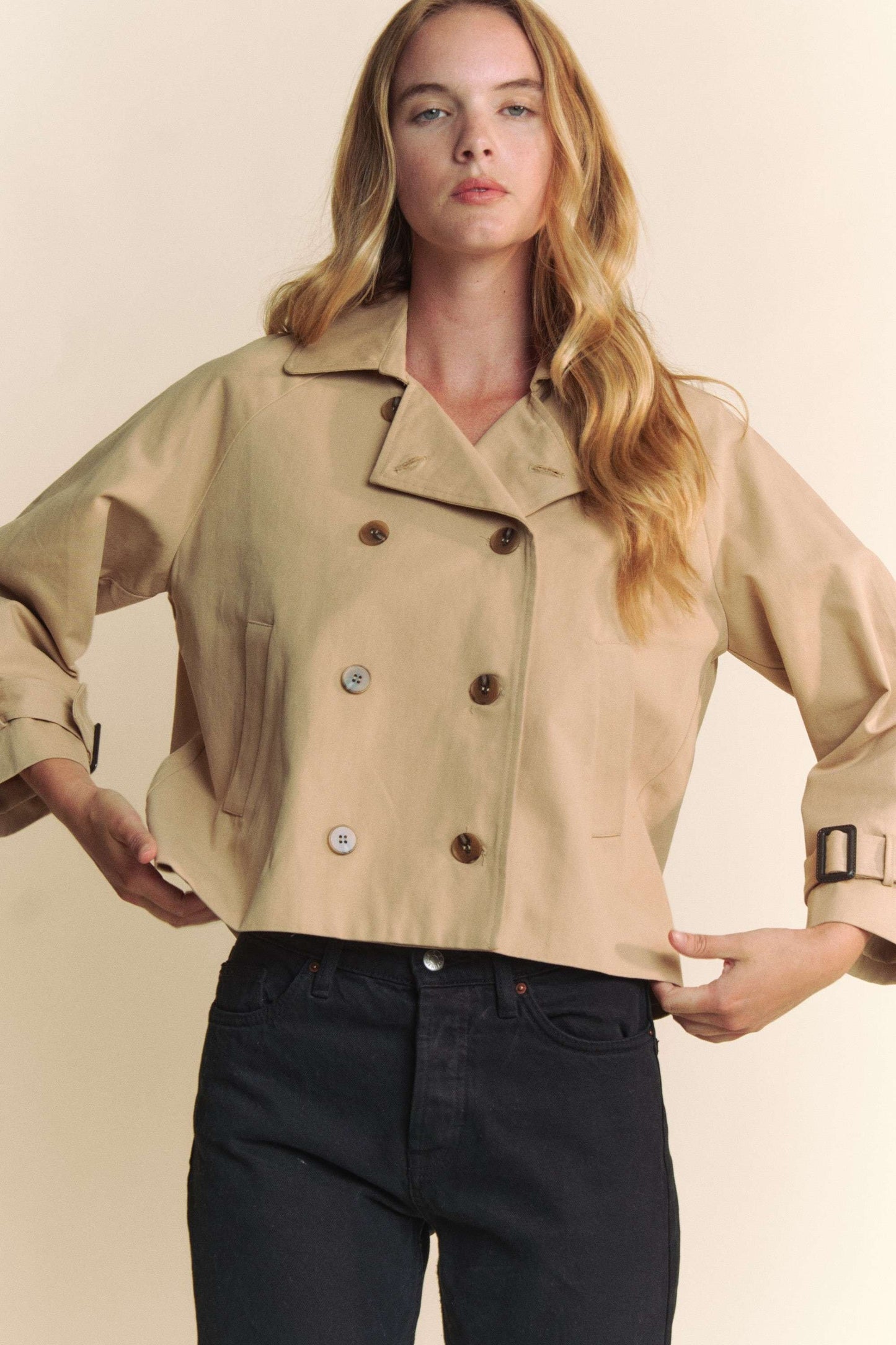 Savannah Cropped Trench Coat