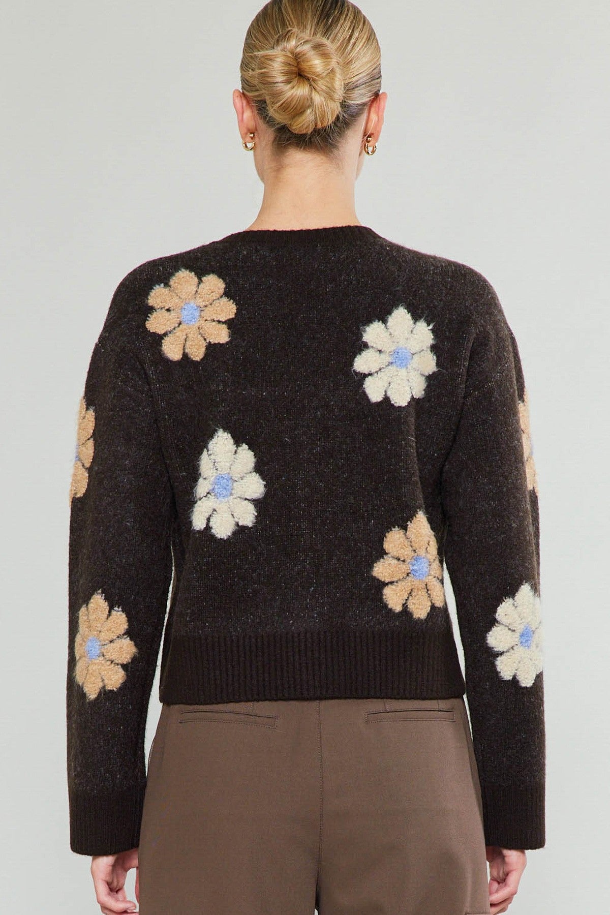 Flower Motif Sweater