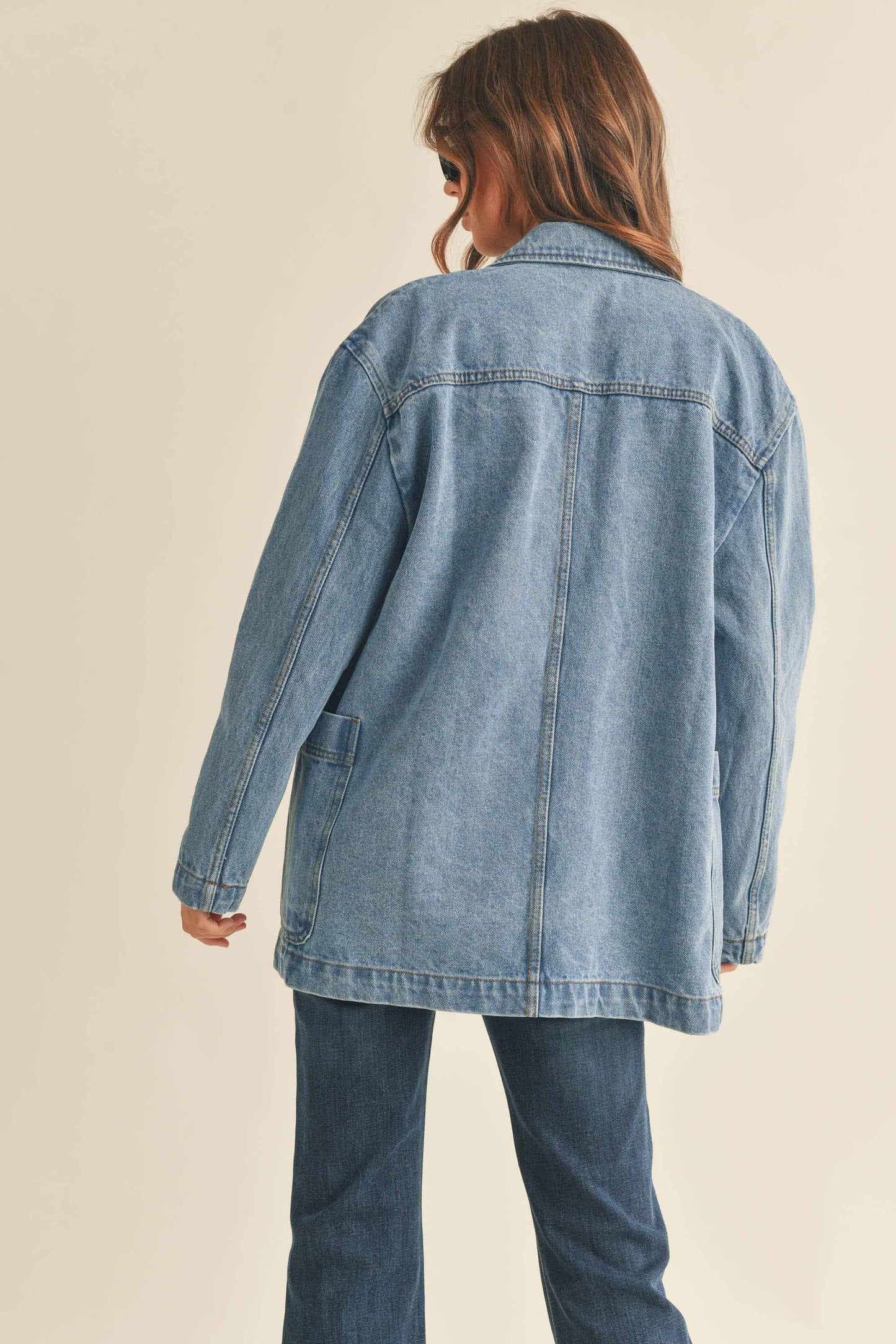 Danielle Denim Oversized Blazer