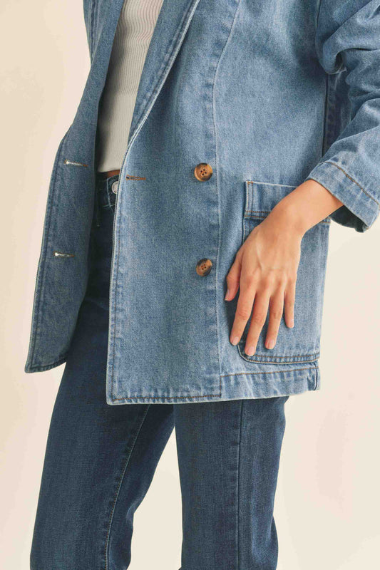 Danielle Denim Oversized Blazer