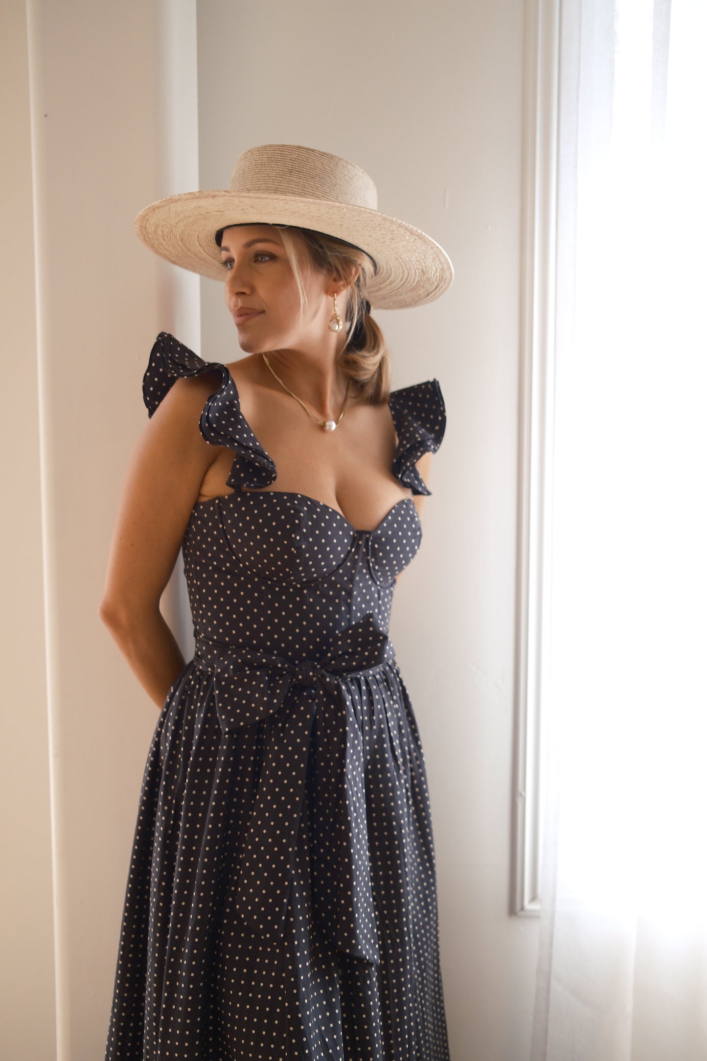 Pin the Dot Corset Flutter Dress