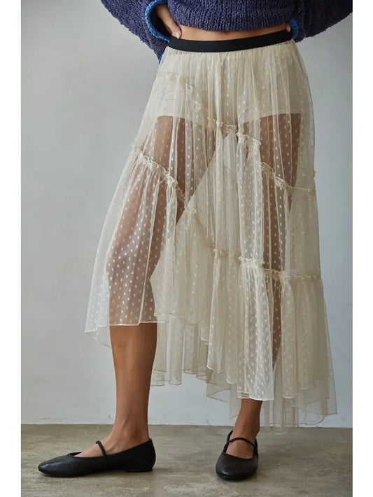 Chase the Night Lace Woven Skirt