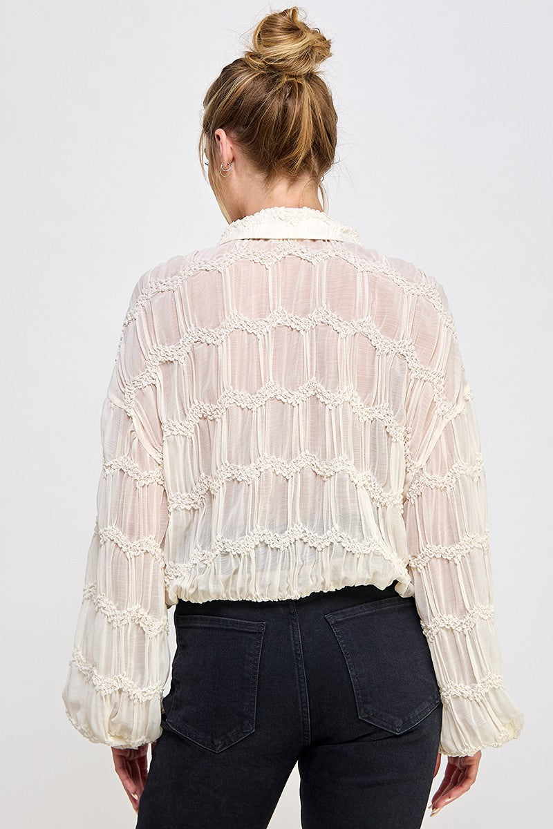 Carla Romantic Sheer Blouse