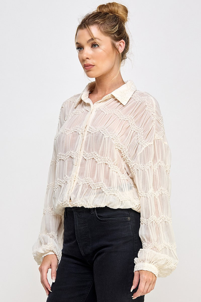 Carla Romantic Sheer Blouse