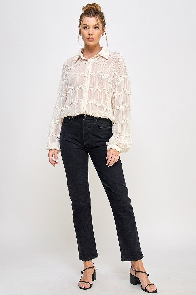 Carla Romantic Sheer Blouse