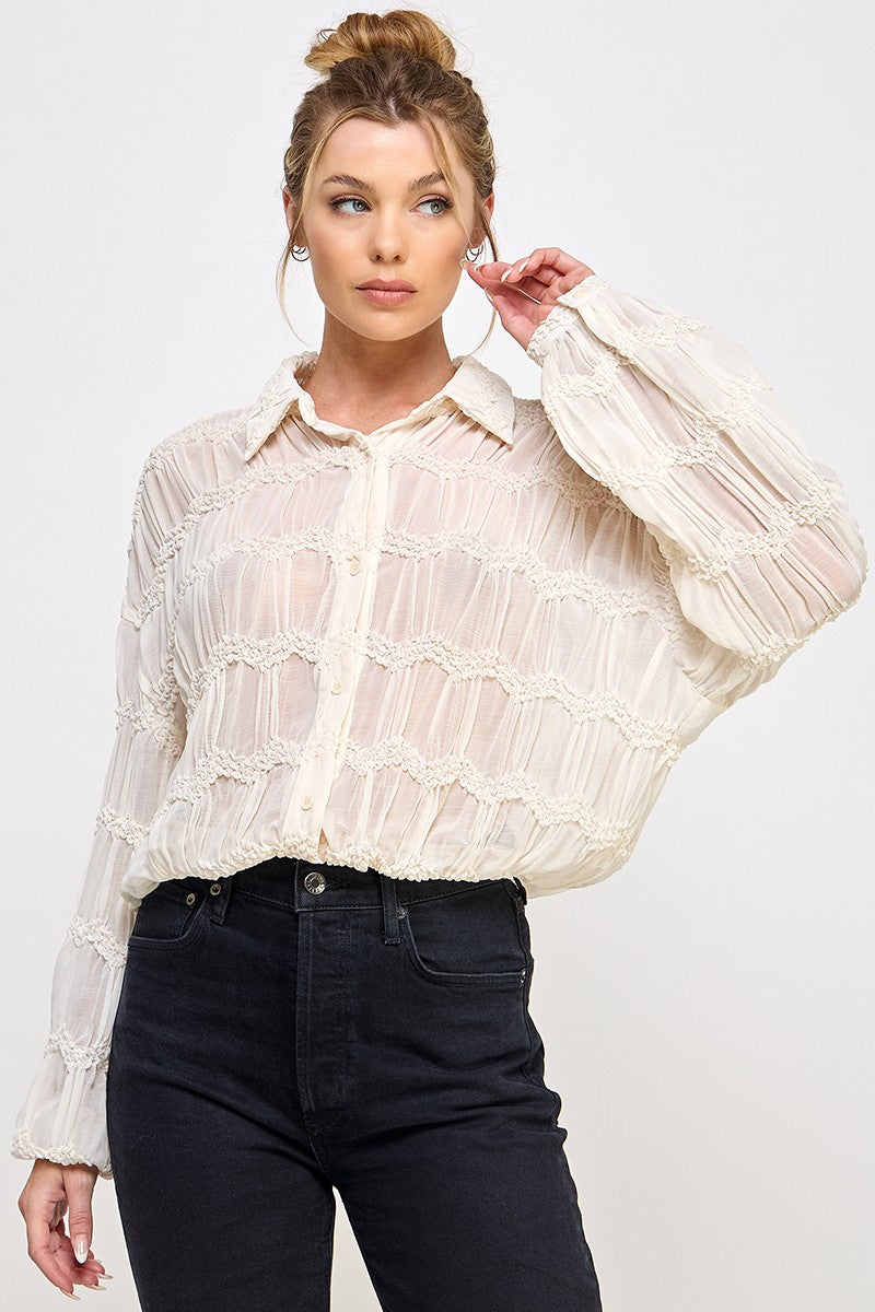 Carla Romantic Sheer Blouse