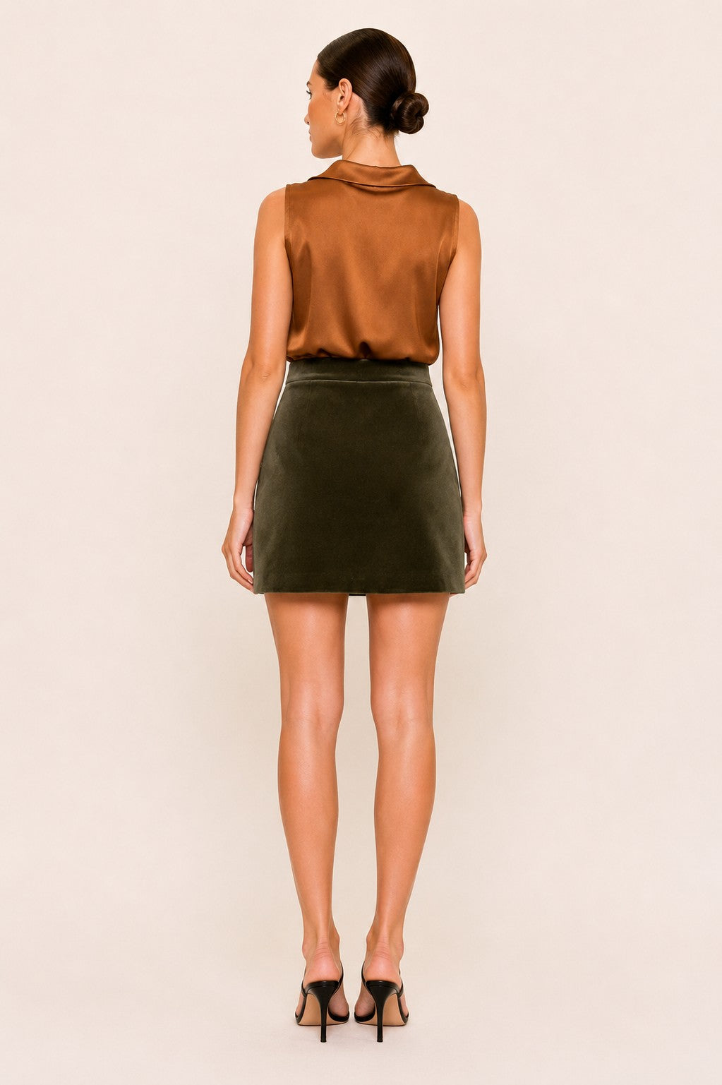 The Olive Hour Velvet Mini Skirt