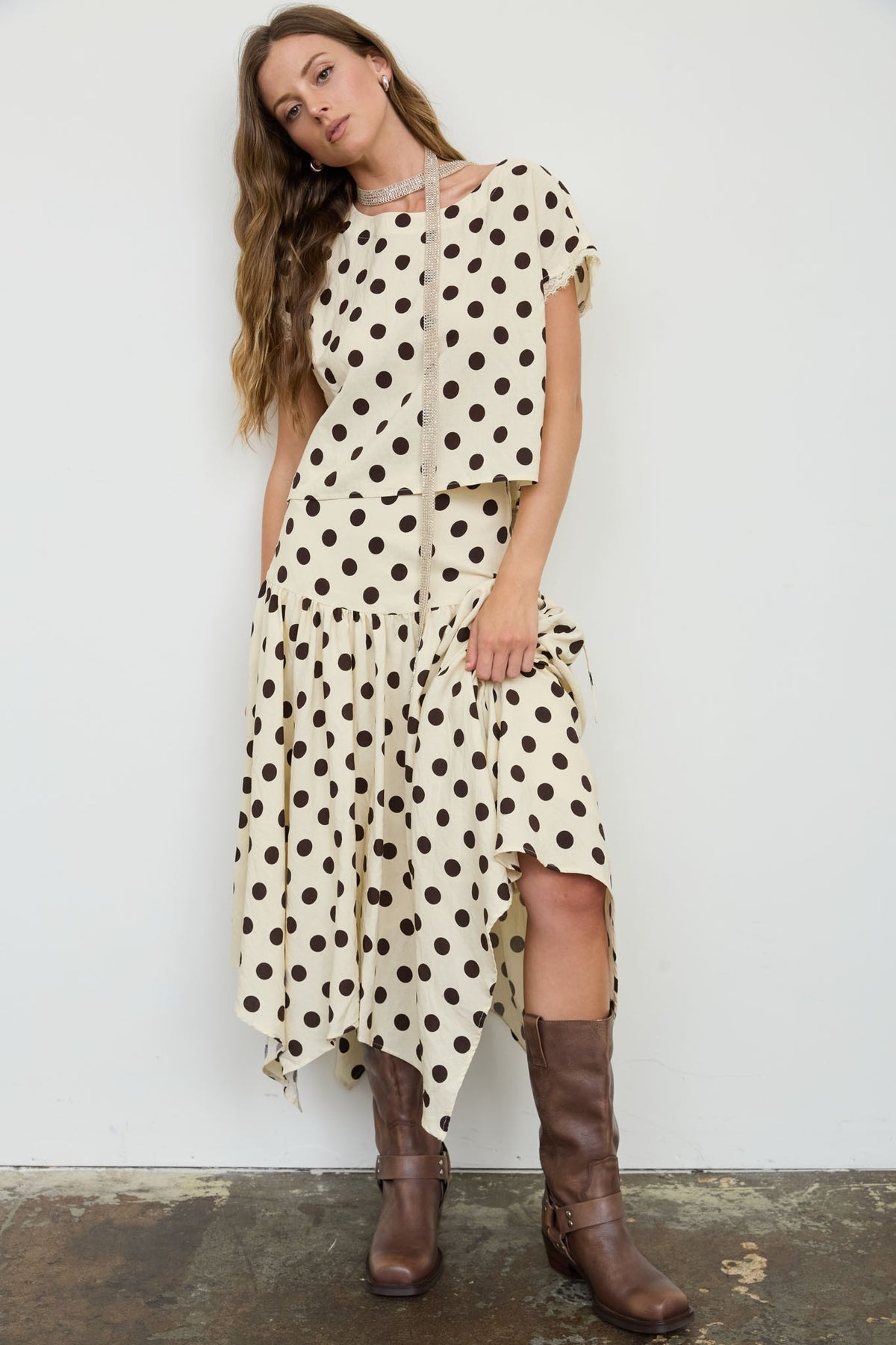 Emmalie Handkerchief Midi Skirt