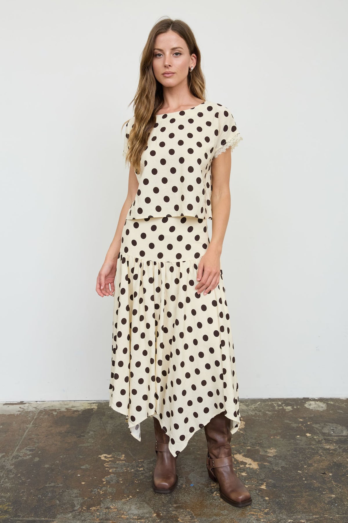 Emmalie Handkerchief Midi Skirt