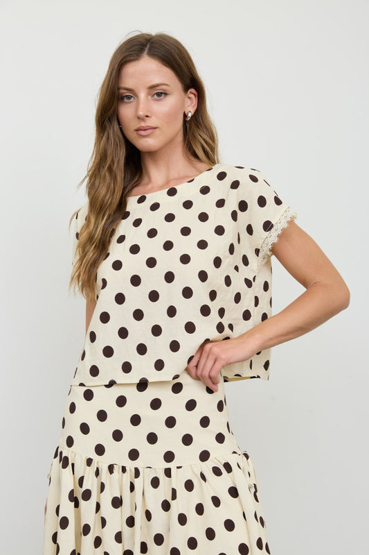 Emmalie Polka-Dot Top