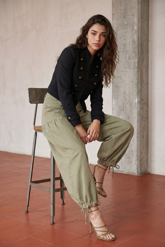 Tied Up Twill Pants