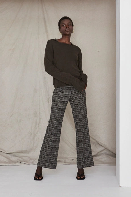 Gianna Jacquard Check Pants