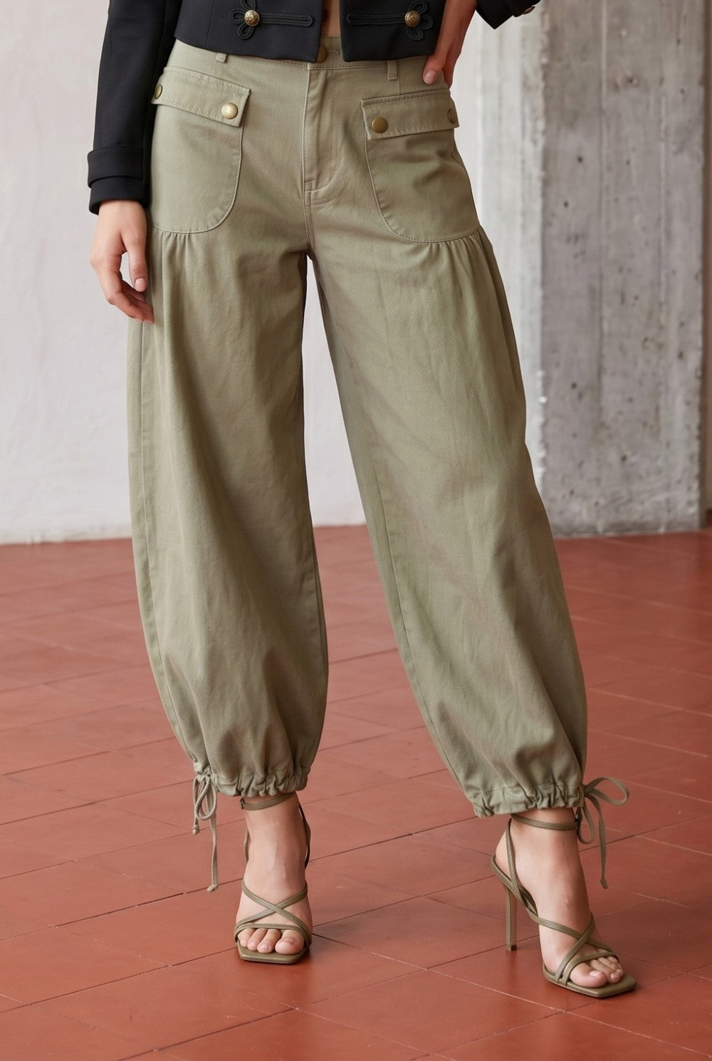 Tied Up Twill Pants