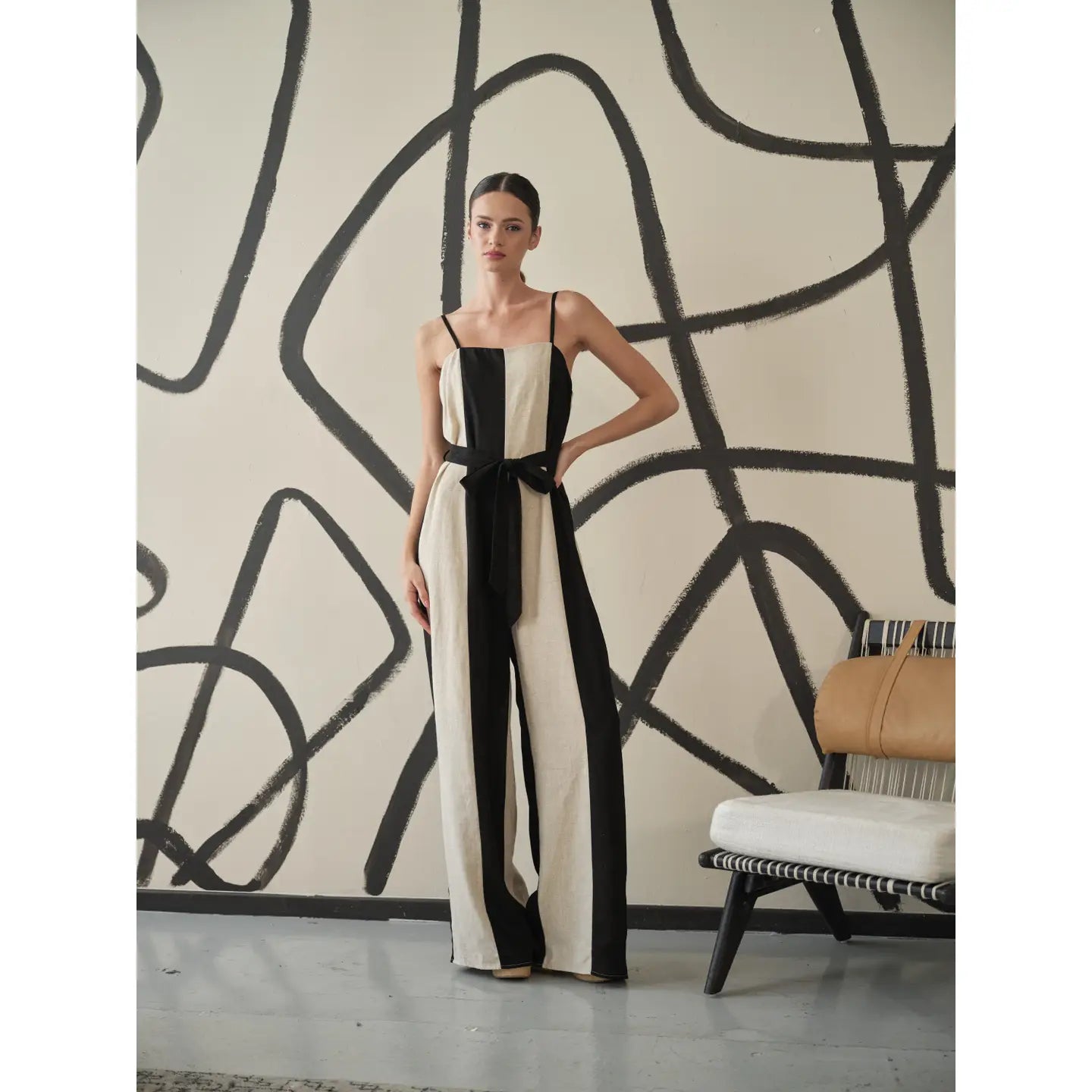 Poker Face Linen Jumpsuit