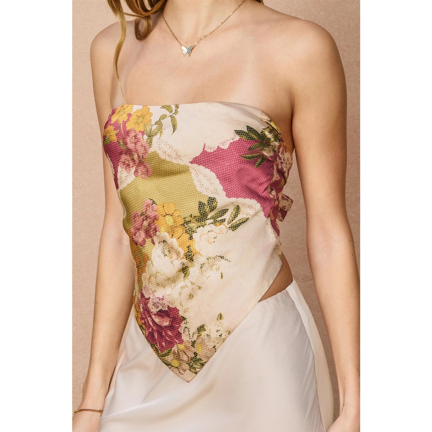 Meadow Romance Strapless Handkerchief Top