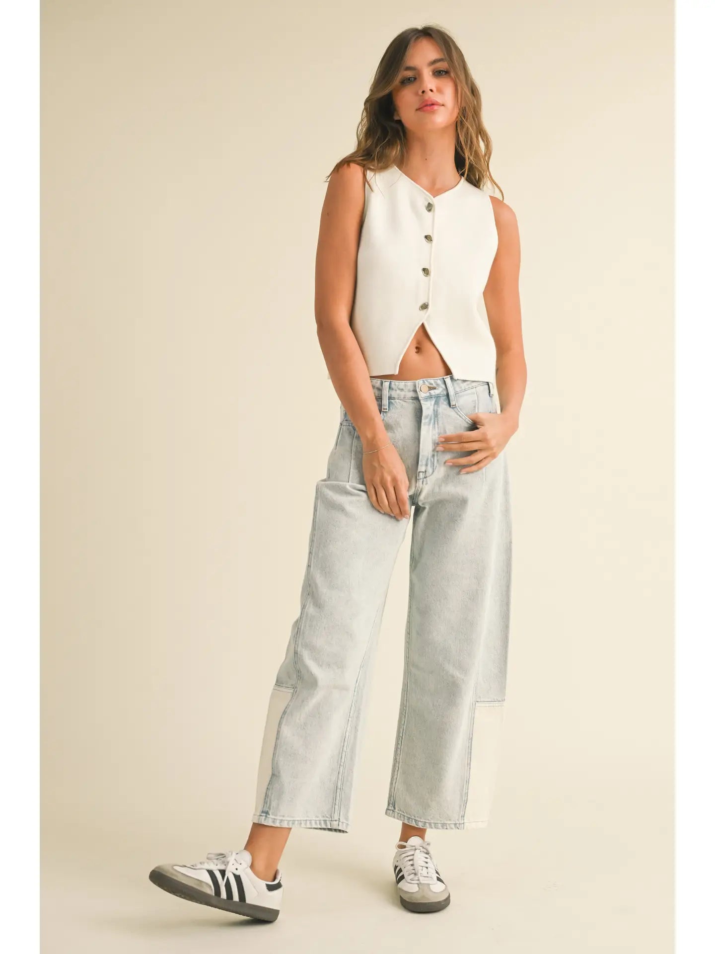 Balanced in Blue Barrel Denim Pants