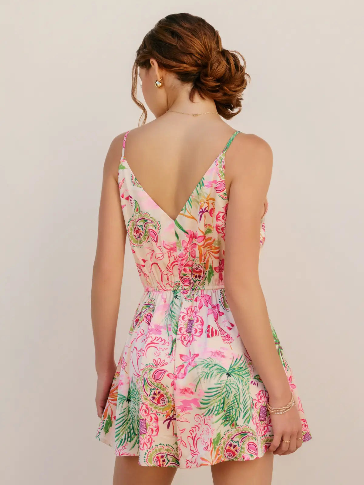 Mango Hibiscus Romper