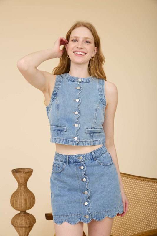 Lucky For You Denim Skirt