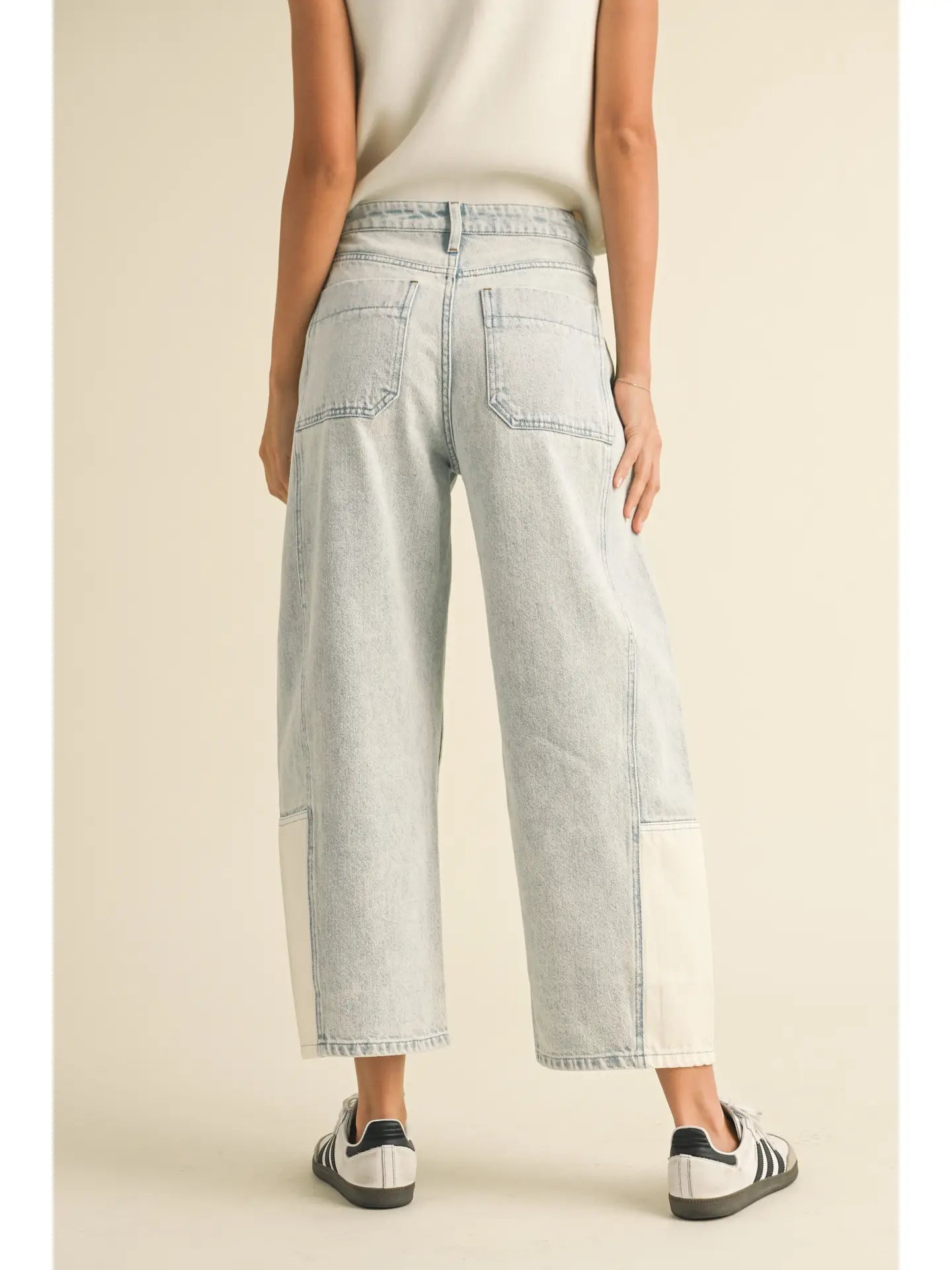 Balanced in Blue Barrel Denim Pants