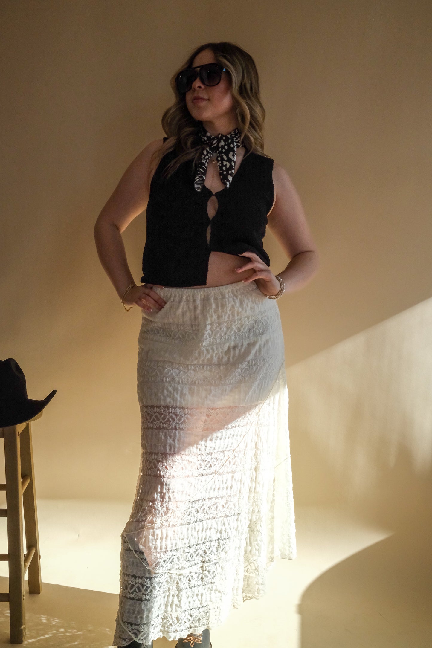 Lacey Bloom Knitted Skirt