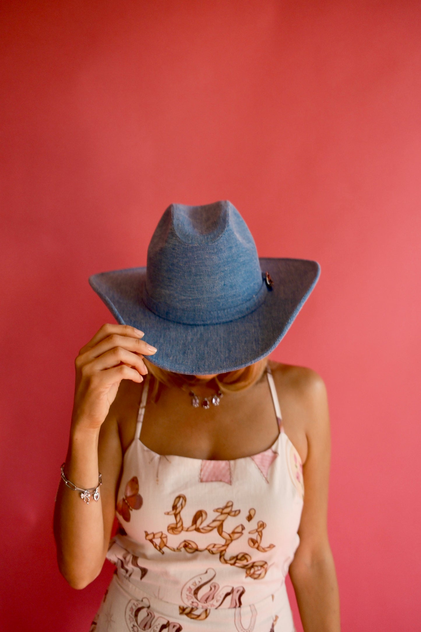 Rodeo Western Hat - Light Denim